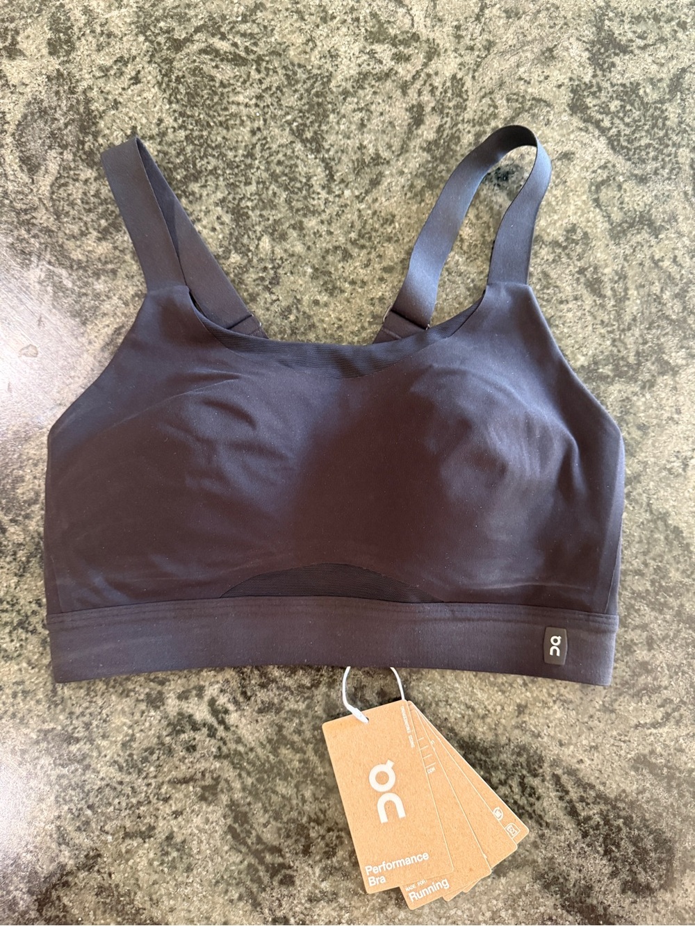 On Cloud Perform Running Black Sports Bra - Picture 2 of 7